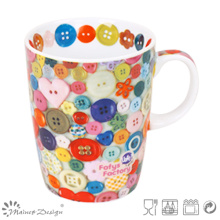 Tasse en porcelaine de 12 oz avec tasse de café pleine qualité 4c